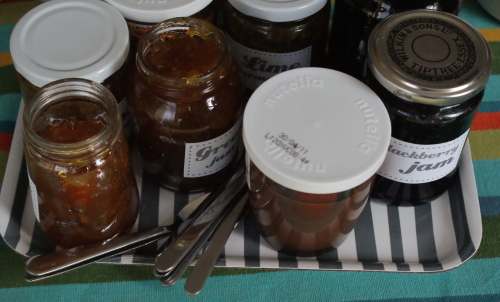 Assortment of homemade jam