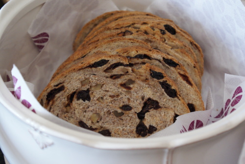 Sour cherry and walnut bread